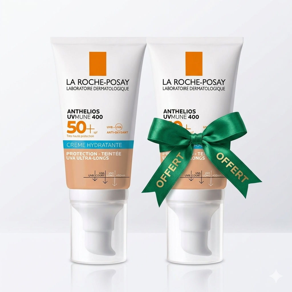 LA ROCHE POSAY ANTHELIOS UVMUNE 400 CREME HYDRATANTE TEINTEE SPF50+ 50ML+(LE 2 EME OFFERT)