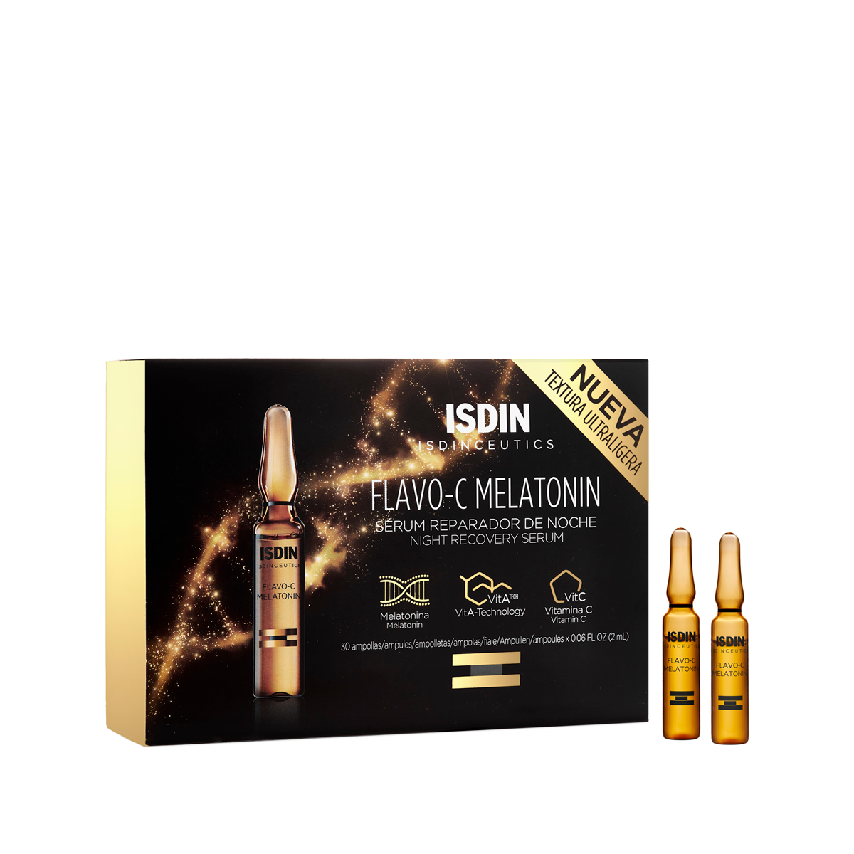 ISDIN ISDINCEUTICS FLAVO-C MELATONIN SERUM REPARATEUR NUIT 10 UNIDOSES DE 2ML