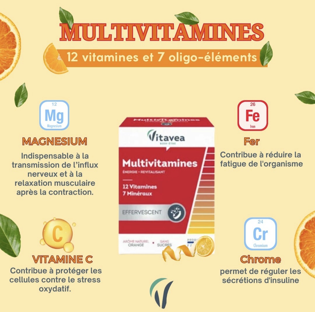VITAVEA MULTIVITAMINES 12 VITAMINES+7 OLIGO-ELEMENTS 24 COMPRIMESi