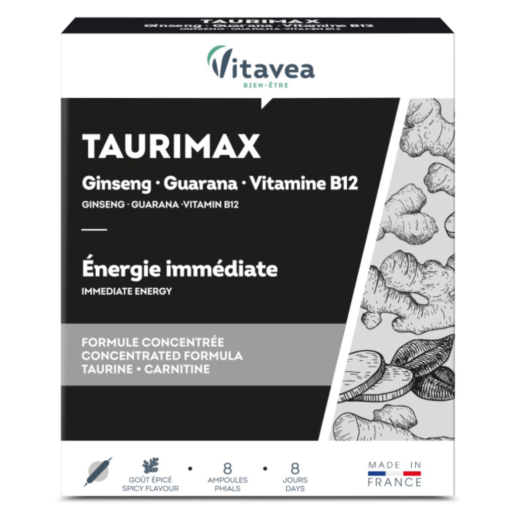 VITAVEA TAURIMAX Ampoules énergie immédiate – 8 ampoules