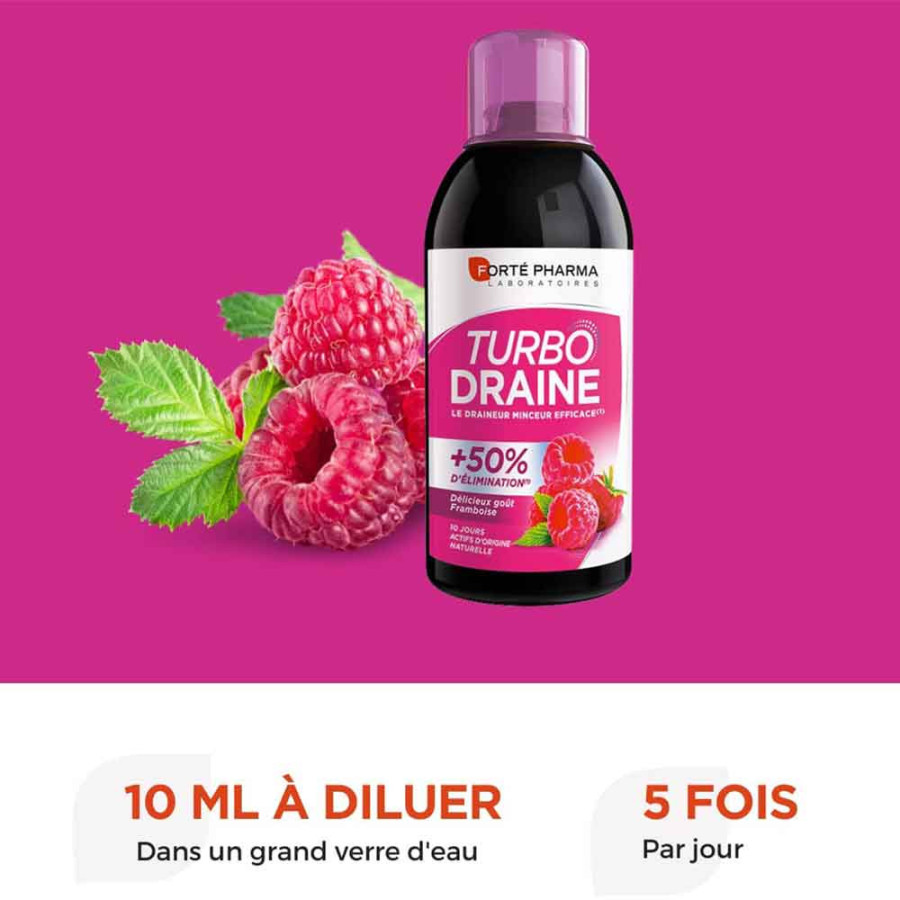 Turbodraine framboise 500ml -forte pharma