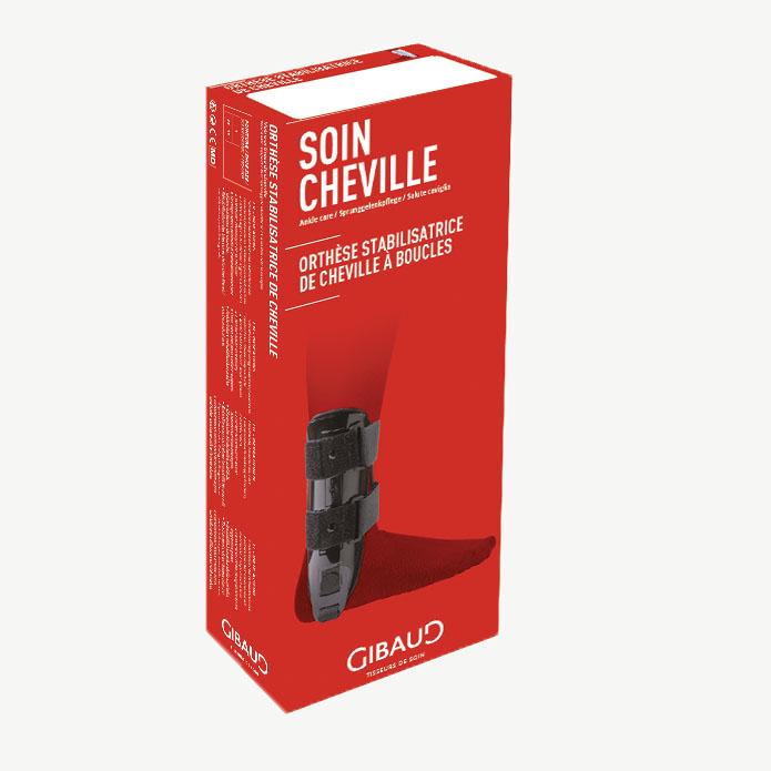 GIBAUD Orthèse stabilisatrice de cheville à boucles |TAILLE STANDARD 