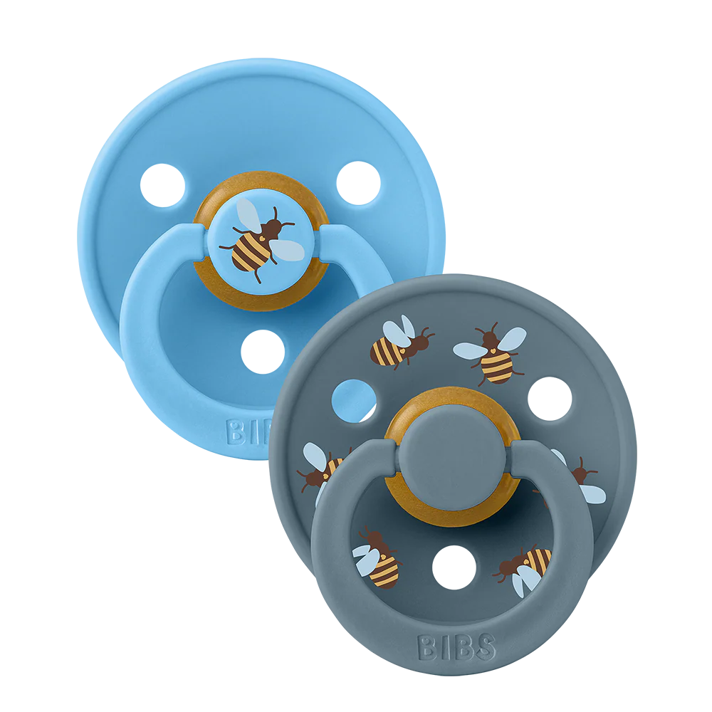 BIBS - RUBBER BUMBLEBEE LATEX LOT DE 2 SUCETTES NATURAL | 0M+MONTHS 