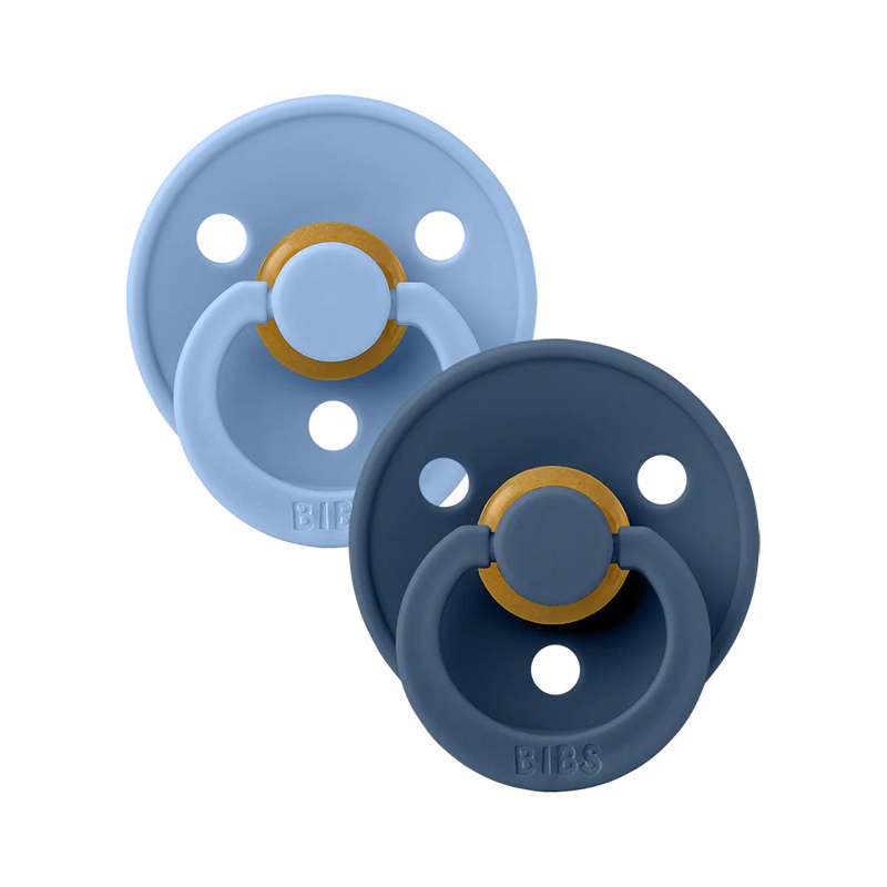 BIBS COULEUR Tétines ​Bleu ciel - Bleu profond | 6Mois+Taille 1