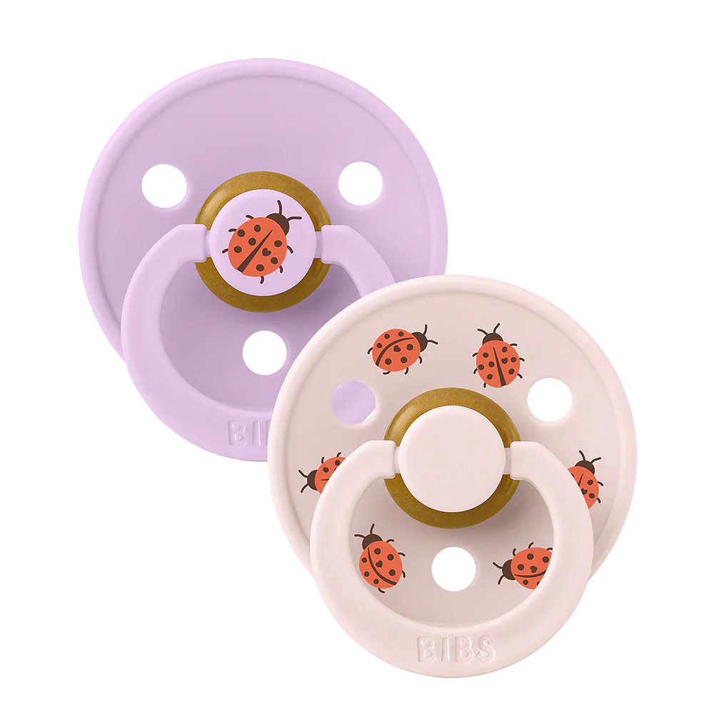 BIBS STUDIO Colour Tétines Pack de 2 Ladybug - Sage/Pale Butter| 0M+ SIZE 1