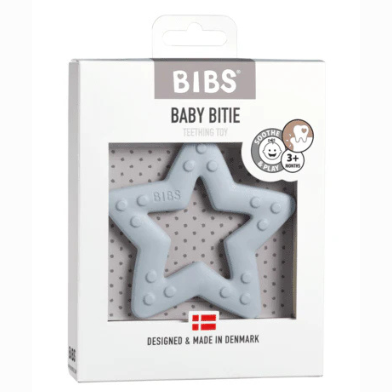 BIBS Anneau de Dentition Étoile Baby Blue