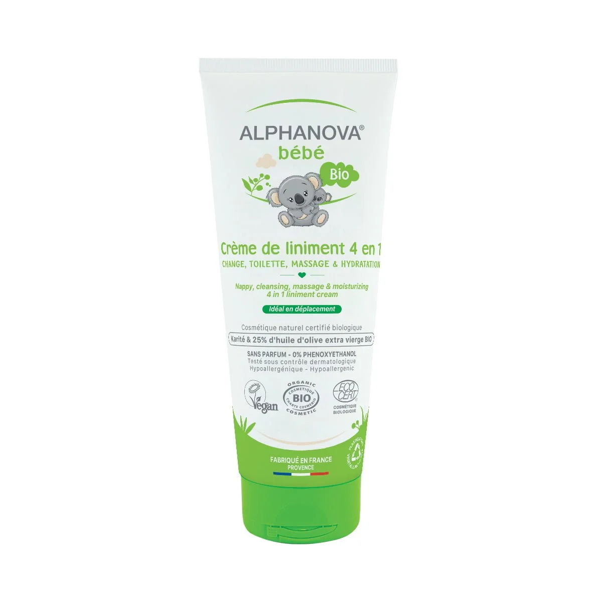 ALPHANOVA Crème de liniment certifiée bio – Soin bébé 4 en 1 | Alphanova bébé