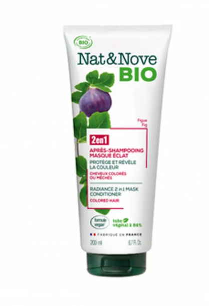 NAT&NOVE BIO 2en1 Apres Shampoing Masque Eclat 200ML