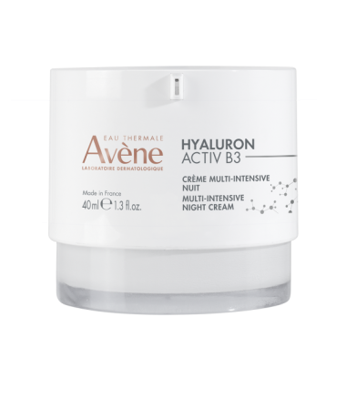 AVENE Hyaluron Activ B3  Crème multi-intensive nuit Lissant Raffermissant Régénérant 97% d'ingrédients d'origine naturelle